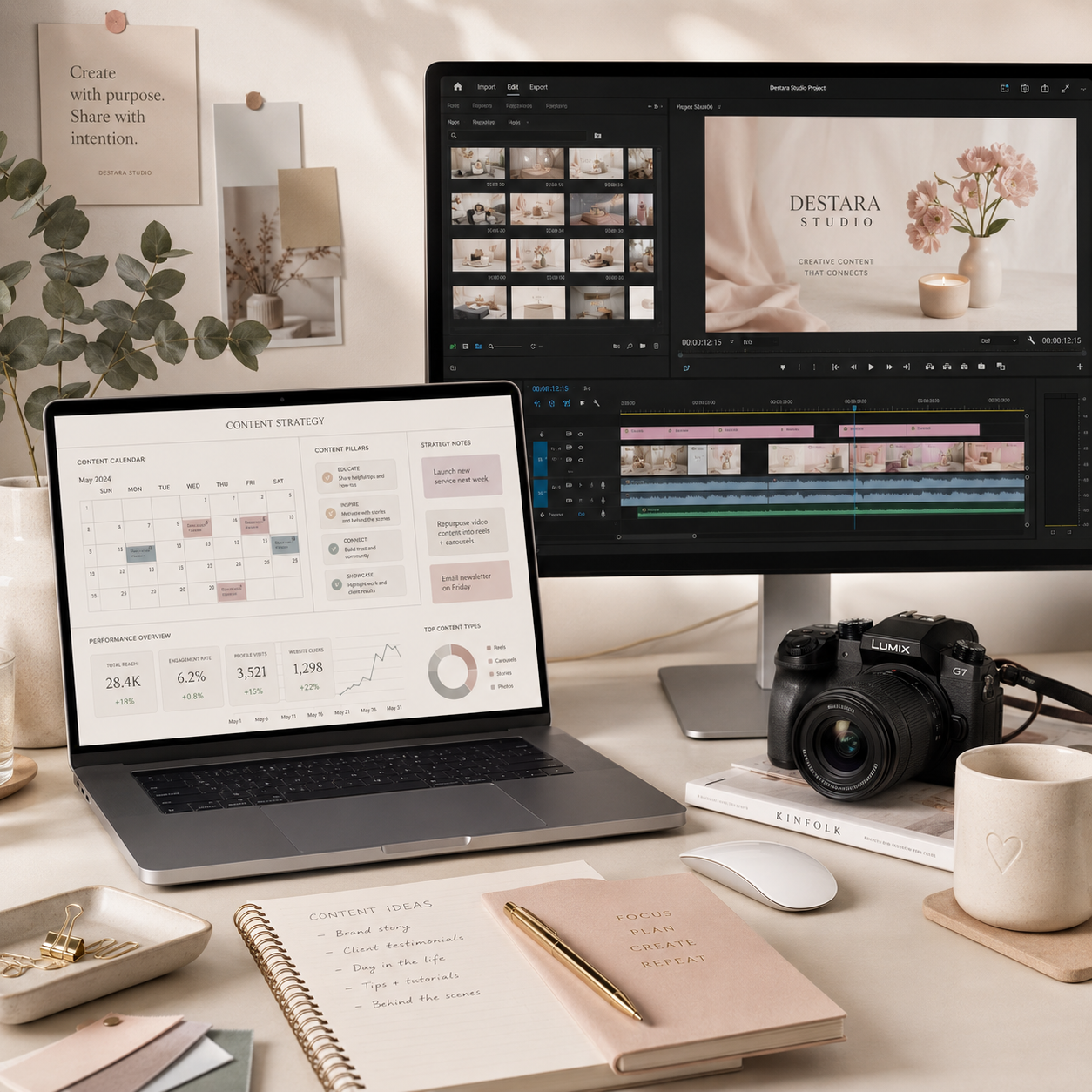 Creación y edición de contenido Destara